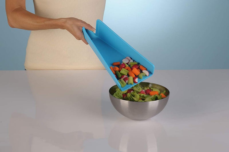 Slap Chop Folding Plastic Cutting Board - Chopping Board Kitchen Prep Mat | 11 inch x 7 inch | Non Slip Surface | Dishwasher Safe | (Set of 2) - Image 2
